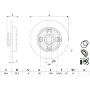 BOSCH | Bremsscheibe | 0 986 479 D69