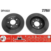 TRW | Bremsscheibe | DF4322