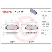 Brembo | Bremsbelagsatz, Scheibenbremse | P 24 187