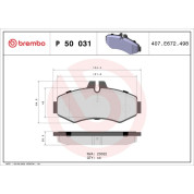 Brembo | Bremsbelagsatz, Scheibenbremse | P 50 031