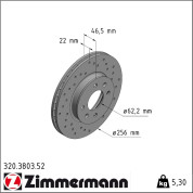 Zimmermann | Bremsscheibe | 320.3803.52