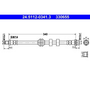 ATE | Bremsschlauch | 24.5112-0341.3