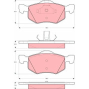 TRW | Bremsbelagsatz, Scheibenbremse | GDB1497