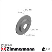 Zimmermann | Bremsscheibe | 540.5313.20