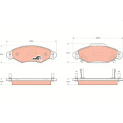 TRW | Bremsbelagsatz, Scheibenbremse | GDB3324