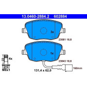 ATE | Bremsbelagsatz, Scheibenbremse | 13.0460-2884.2