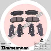 Zimmermann | Bremsbelagsatz, Scheibenbremse | 23891.170.1