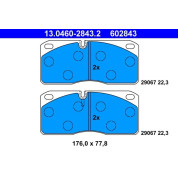 ATE | Bremsbelagsatz, Scheibenbremse | 13.0460-2843.2