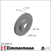 Zimmermann | Bremsscheibe | 370.3069.20