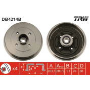 TRW | Bremstrommel | DB4214B