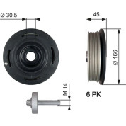 Gates | Riemenscheibe, Kurbelwelle | TVD1041A
