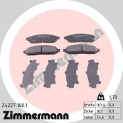 Zimmermann | Bremsbelagsatz, Scheibenbremse | 24227.160.1