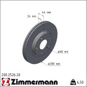 Zimmermann | Bremsscheibe | 200.2526.20