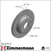 Zimmermann | Bremsscheibe | 150.3410.52