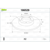 Valeo | Bremsscheibe | 186529