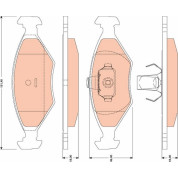 TRW | Bremsbelagsatz, Scheibenbremse | GDB1751
