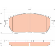 TRW | Bremsbelagsatz, Scheibenbremse | GDB3612