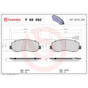 Brembo | Bremsbelagsatz, Scheibenbremse | P 68 062