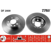 TRW | Bremsscheibe | DF2809