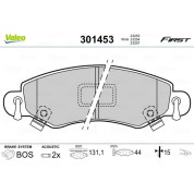 Valeo | Bremsbelagsatz, Scheibenbremse | 301453