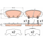 TRW | Bremsbelagsatz, Scheibenbremse | GDB3593
