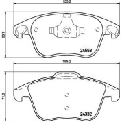 Brembo | Bremsbelagsatz, Scheibenbremse | P 61 117