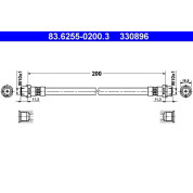 ATE | Bremsschlauch | 83.6255-0200.3