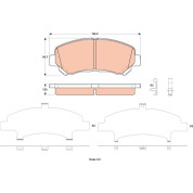 TRW | Bremsbelagsatz, Scheibenbremse | GDB3521