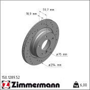 Zimmermann | Bremsscheibe | 150.1289.52