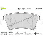 Valeo | Bremsbelagsatz, Scheibenbremse | 301301