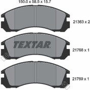 Textar | Bremsbelagsatz, Scheibenbremse | 2136301