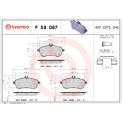 Brembo | Bremsbelagsatz, Scheibenbremse | P 50 067