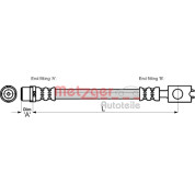 Metzger | Bremsschlauch | 4110262