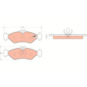 TRW | Bremsbelagsatz, Scheibenbremse | GDB1262