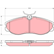 TRW | Bremsbelagsatz, Scheibenbremse | GDB3313