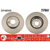 TRW | Bremsscheibe | DF4850S