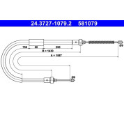 ATE | Seilzug, Feststellbremse | 24.3727-1079.2