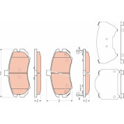 TRW | Bremsbelagsatz, Scheibenbremse | GDB3431