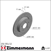 Zimmermann | Bremsscheibe | 250.1354.52