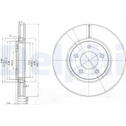 Delphi | Bremsscheibe | BG3716