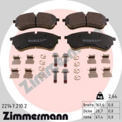 Zimmermann | Bremsbelagsatz, Scheibenbremse | 22147.210.2