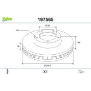 Valeo | Bremsscheibe | 197565