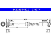 ATE | Bremsschlauch | 24.5289-0432.3