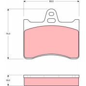 TRW | Bremsbelagsatz, Scheibenbremse | GDB262