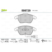 Valeo | Bremsbelagsatz, Scheibenbremse | 598729