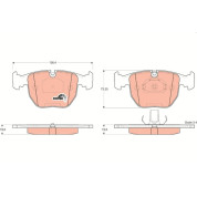 TRW | Bremsbelagsatz, Scheibenbremse | GDB1261