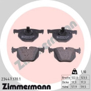 Zimmermann | Bremsbelagsatz, Scheibenbremse | 23447.170.1