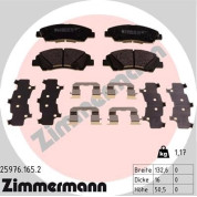 Zimmermann | Bremsbelagsatz, Scheibenbremse | 25976.165.2