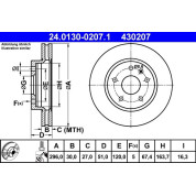 ATE | Bremsscheibe | 24.0130-0207.1