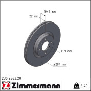 Zimmermann | Bremsscheibe | 230.2363.20